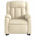 vidaXL Fauteuil inclinable de massage Crème Tissu