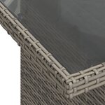 Canapés de jardin 7 pièces avec coussins gris en poly rotin