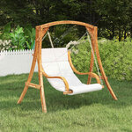 vidaXL Balancelle sans balançoire et coussin Bois courbé