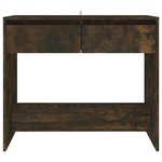 vidaXL Table console Chêne fumé 89x41x76 5 cm Acier