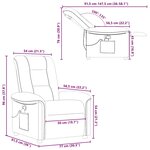 vidaXL Fauteuil de massage inclinable Gris foncé Tissu