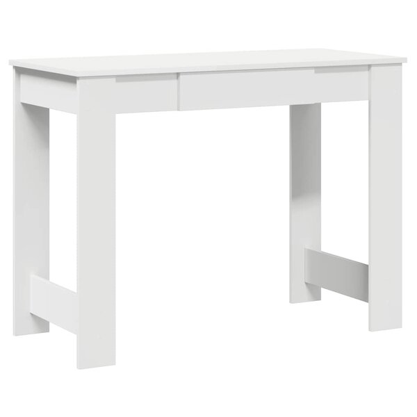 vidaXL Bureau blanc 100x45x75 cm bois d'ingénierie