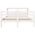 vidaXL Cadre de lit sans matelas blanc 150x200 cm bois de pin massif