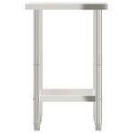 vidaXL Table de travail de cuisine 55x55x85 cm acier inoxydable