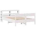 vidaXL Cadre de lit sans matelas blanc 140x200 cm bois de pin massif