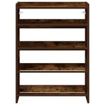 vidaXL Étagère à chaussures chêne fumé 60x25x81 cm bois d'ingénierie