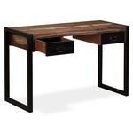 vidaXL Bureau avec 2 tiroirs Bois de récupération massif 120x50x76 cm
