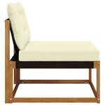 vidaXL Sofa de milieu extérieur Bois d'acacia massif et Textilène