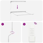 vidaXL Cadre d'auvent semi-cassette électrique en métal rétractable