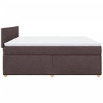 vidaXL Sommier à lattes de lit avec matelas Marron foncé 180x200 cm