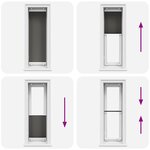 vidaXL Store plissé noir 50x150 cm largeur du tissu 49 4 cm polyester