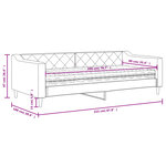 vidaXL Lit de jour avec matelas gris clair 90x200 cm tissu