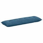 vidaXL Coussin de Dos Bleu 160 x 50 cm Tissu en velours côtelé