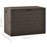 vidaXL Boîte de rangement de jardin Marron 78x44x55 cm