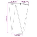 vidaXL Jardinière Argent 40 x 40 x 75 cm Acier galvanisé