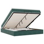 VidaXL Cadre de lit ottoman avec matelas vert foncé 160x200 cm velours