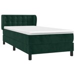 vidaXL Sommier à lattes de lit et matelas Vert foncé 80x200 cm Velours