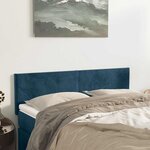 vidaXL Têtes de lit 2 Pièces Bleu foncé 72x5x78/88 cm Velours