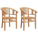 vidaXL Chaises de jardin 2 Pièces Marron 63 x 58 x 89 cm