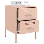 vidaXL Tables de chevet 2 Pièces rose 36x39x50 5 cm acier