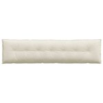 vidaXL Coussin de Dos Crème 200 x 50 cm Tissu en velours côtelé