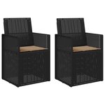 vidaXL Chaises de jardin salle à manger 2 Pièces Anthracite et taupe PP
