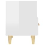 vidaXL Tables de chevet 2 Pièces blanc brillant 40x35x47 cm