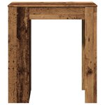 vidaXL Table de bar avec étagères vieux bois bois d'ingénierie