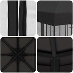 vidaXL Abri de jardin avec parois 3 x 3 m Anthracite