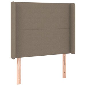 vidaXL Tête de lit avec oreilles Taupe 83x16x118/128 cm Tissu