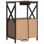 vidaXL Cabinet de chevet Chêne brun 40 x 31 x 60 cm Bois d'ingénierie