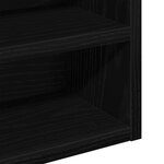 vidaXL Cabinet Vitrine Noir Chêne 100x15x58 cm Bois d'ingénierie