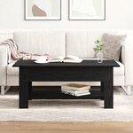 Table basse en chêne noir 102x55x42 cm en bois aggloméré