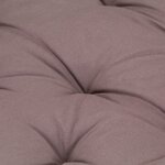 vidaXL Coussin de plancher de palette Coton 120x40x7 cm Taupe