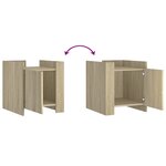 vidaXL Table de chevet chêne sonoma 45x50x50 cm bois d’ingénierie