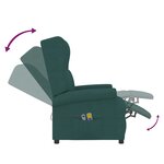 vidaXL Fauteuil de massage Vert foncé Tissu