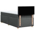 vidaXL Sommier à lattes de lit avec matelas Gris foncé 80x200 cm Tissu
