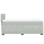 vidaXL Sommier à lattes de lit et matelas Gris clair 100x200cm Velours