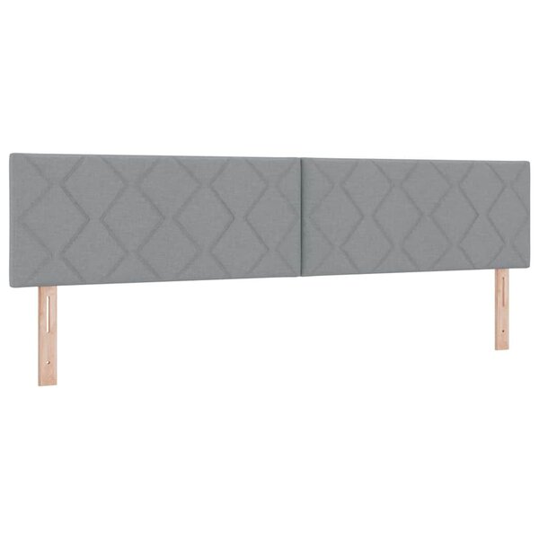 vidaXL Tête de Lit en Tissu Geometric Manuel Gris clair 200 cm tissu