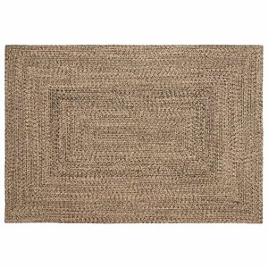 vidaXL Tapis Naturel et noir 140 x 200 cm Jute
