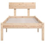 vidaXL Cadre de lit sans matelas bois massif 90x200 cm