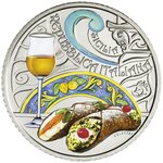 Pièce de monnaie 5 euro Italie 2021 BU – Cannoli et Passito