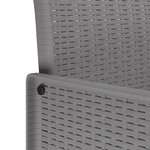 vidaXL Chaise de jardin 2 Pièces Gris clair 53 x 49 x 85 cm PP