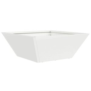 vidaXL Pot de jardin en forme de bol Blanc 40 x 40 x 15 cm Acier