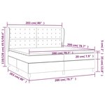 vidaXL Sommier à lattes de lit avec matelas Blanc 200x200cm Similicuir