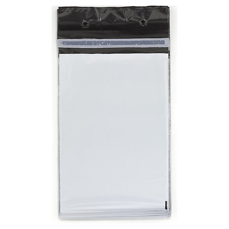 Lot de 500: pochette plastique opaque liassée 22x32,5 cm