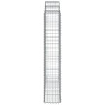 vidaXL Paniers à gabions arqués 7 Pièces 200x50x220/240 cm Fer galvanisé