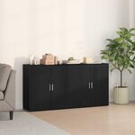 vidaXL Buffet 2 Pièces Chêne noir 79 x 38 x 80 cm Bois d'ingénierie