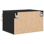 Armoires de chevet vidaXL avec lumières LED 2 Pièces murales en chêne noir