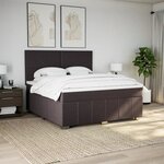 vidaXL Sommier à lattes de lit avec matelas Marron foncé 180x200 cm